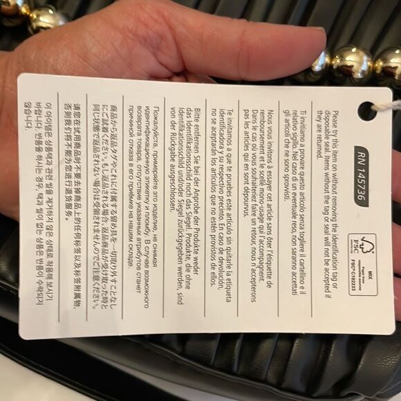 TOPSHOP ELEGANT VEGAN HANDBAG WITH BOLD GOLD DETAIL THAT SWINGS ACROSS B… - Picture 8 of 10